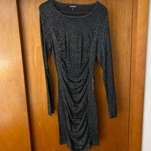 Express sparkly scrunchy dress
